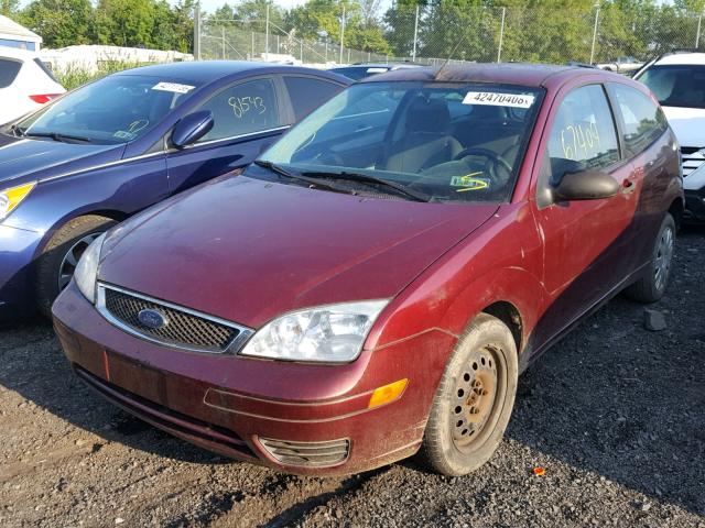 1FAFP31N47W112377 - 2007 FORD FOCUS ZX3 BURGUNDY photo 9