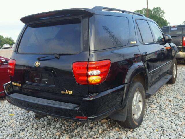 5TDBT48A42S122803 - 2002 TOYOTA SEQUOIA LI BLACK photo 4