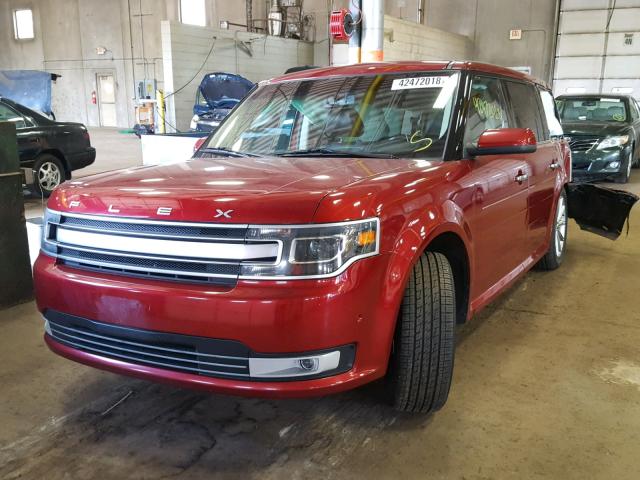 2FMHK6D8XEBD20931 - 2014 FORD FLEX LIMIT MAROON photo 2