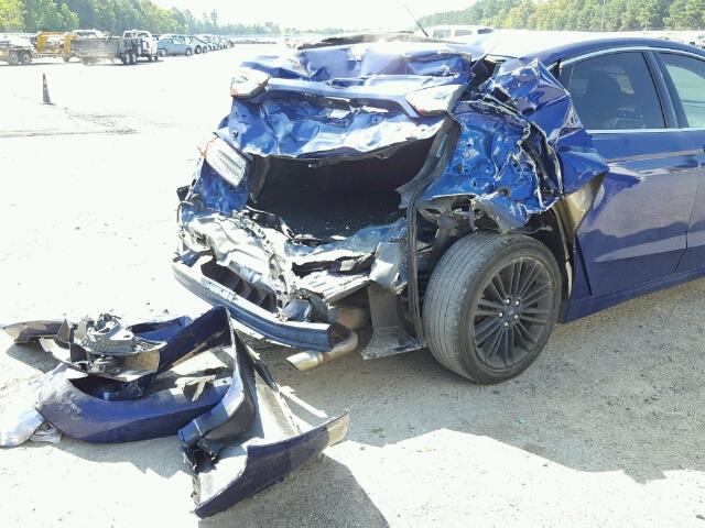 1FA6P0HD4E5386192 - 2014 FORD FUSION SE BLUE photo 9