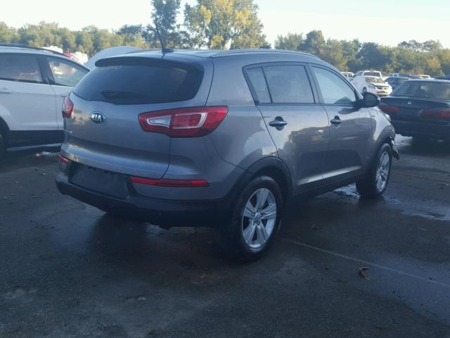 KNDPBCA23D7535203 - 2013 KIA SPORTAGE L GRAY photo 4