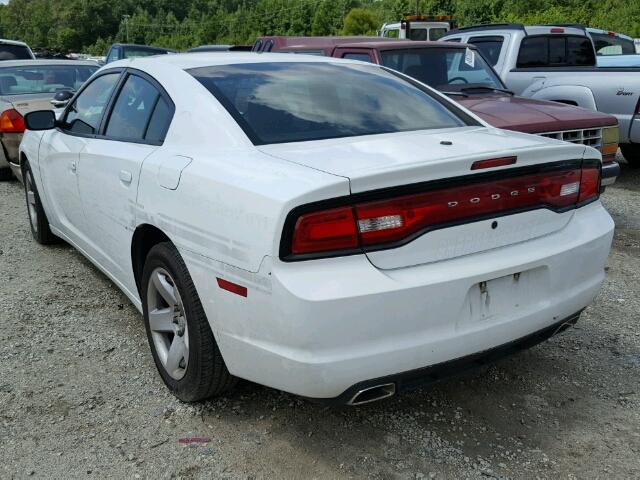 2C3CDXAT4DH721818 - 2013 DODGE CHARGER PO WHITE photo 3