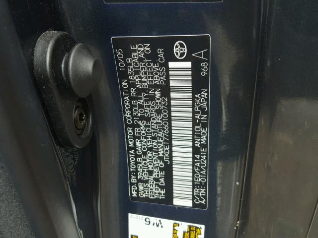 JTKDE177660100732 - 2006 TOYOTA SCION TC 灰色 照片 10