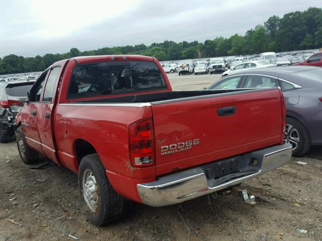 3D7KA28D83G858847 - 2003 DODGE RAM 2500 S RED photo 3