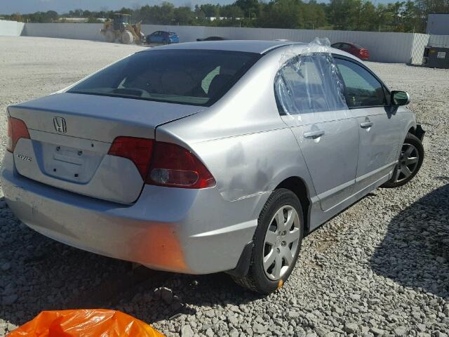 1HGFA16557L027169 - 2007 HONDA CIVIC LX SILVER photo 4