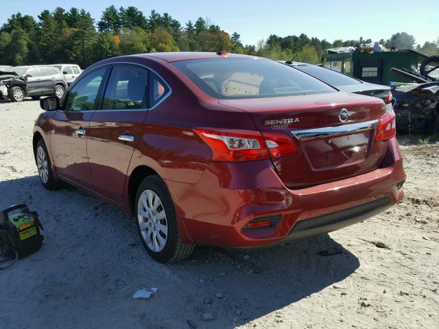 3N1AB7AP9HY224682 - 2017 NISSAN SENTRA RED photo 3