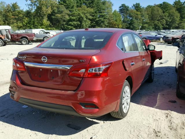 3N1AB7AP9HY224682 - 2017 NISSAN SENTRA RED photo 4