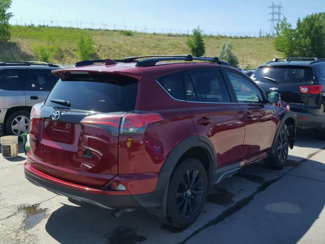 2T3RFREV0JW711788 - 2018 TOYOTA RAV4 ADVEN RED photo 4