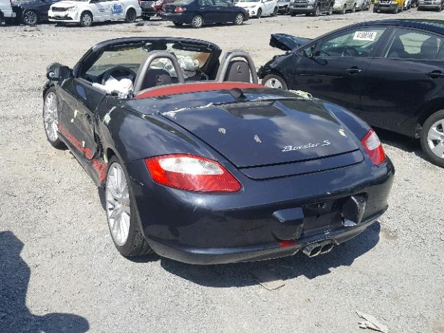 WP0CA29826S710240 - 2006 PORSCHE BOXSTER BLACK photo 3