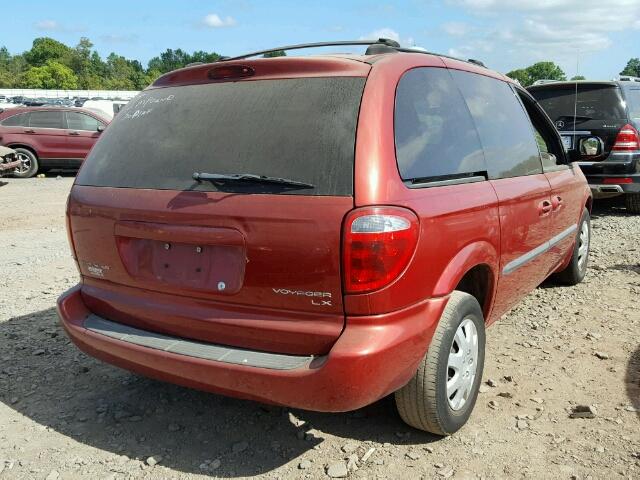 1C4GJ45393B211857 - 2003 CHRYSLER VOYAGER LX RED photo 4