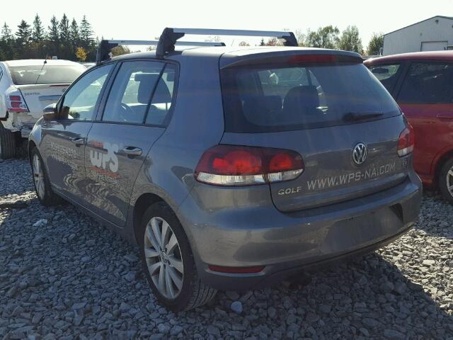 WVWDA7AJ0DW044369 - 2013 VOLKSWAGEN GOLF GRAY photo 3