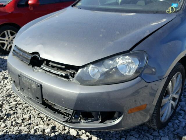 WVWDA7AJ0DW044369 - 2013 VOLKSWAGEN GOLF 灰色 照片 9