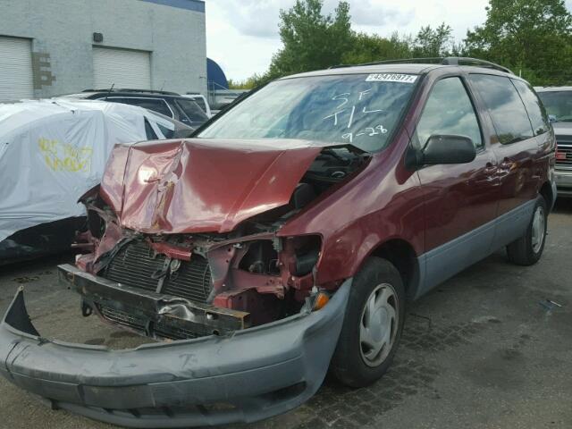 4T3ZF13C21U332388 - 2001 TOYOTA SIENNA MAROON photo 2