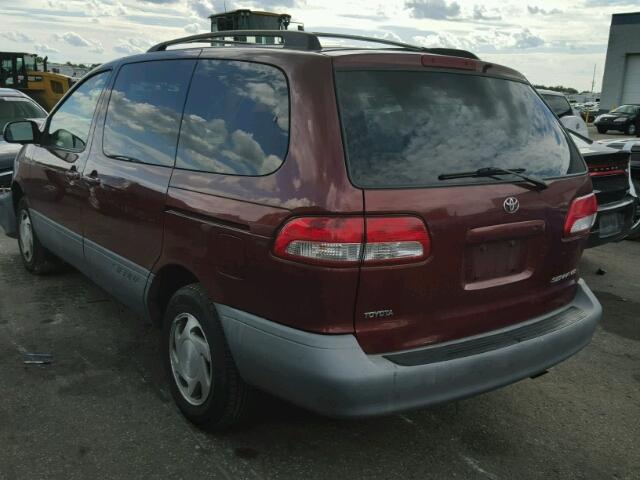 4T3ZF13C21U332388 - 2001 TOYOTA SIENNA MAROON photo 3