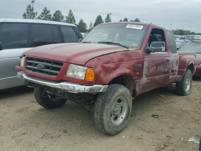 1FTZR15U51PA20798 - 2001 FORD RANGER SUP RED photo 2