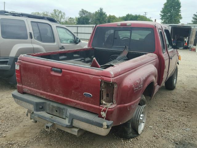 1FTZR15U51PA20798 - 2001 FORD RANGER SUP RED photo 4