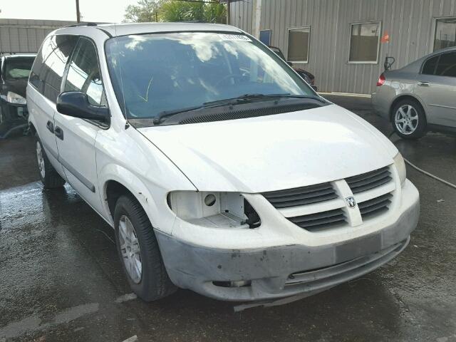 1D4GP25R97B237066 - 2007 DODGE CARAVAN SE WHITE photo 1