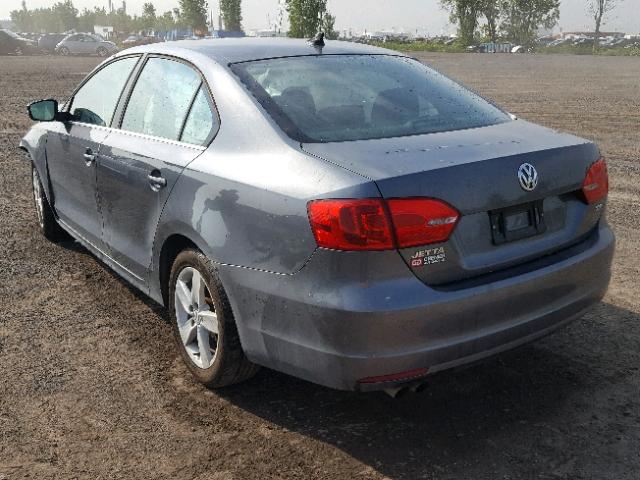 3VWDL7AJ9EM322629 - 2014 VOLKSWAGEN JETTA TDI CHARCOAL photo 3