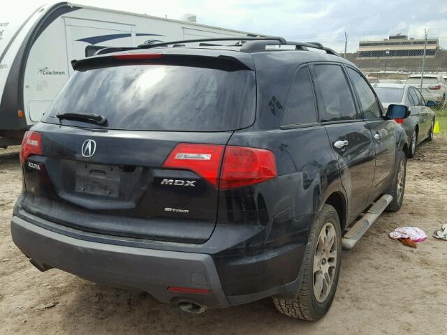 2HNYD28487H544983 - 2007 ACURA MDX BLACK photo 4