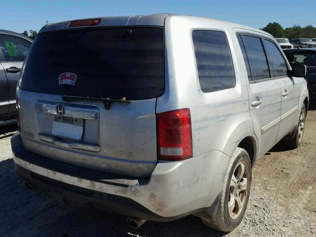 5FNYF3H44EB023297 - 2014 HONDA PILOT EX SILVER photo 4