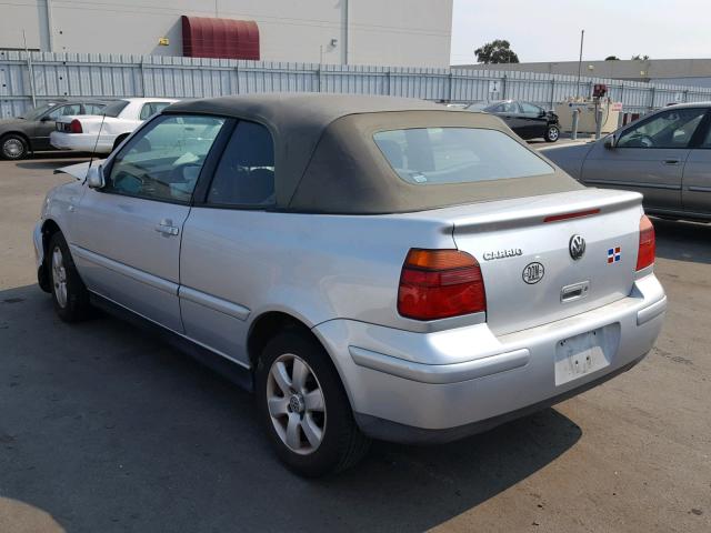 3VWDC21V02M811776 - 2002 VOLKSWAGEN CABRIO GLX 灰色 照片 3