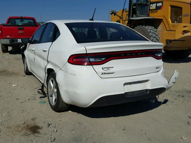 1C3CDFBB5FD351995 - 2015 DODGE DART SXT WHITE photo 3