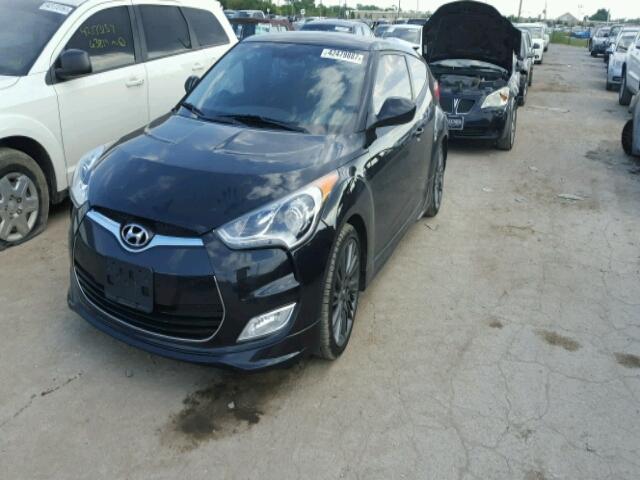 KMHTC6AD4DU121231 - 2013 HYUNDAI VELOSTER BLACK photo 2