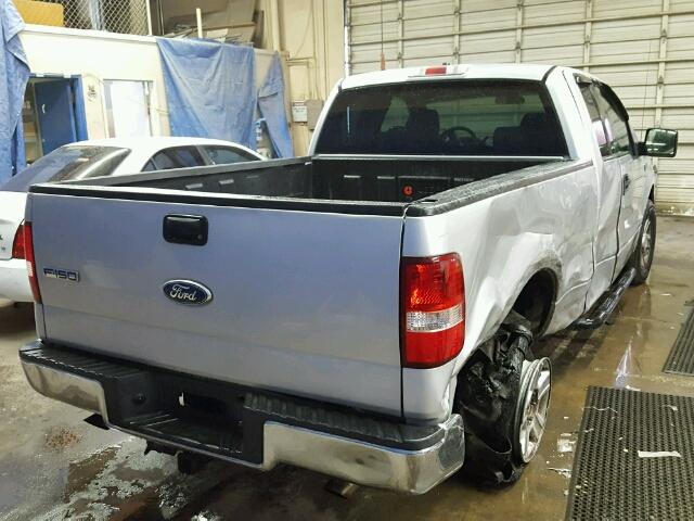 1FTPX12566FA10109 - 2006 FORD F150 SILVER photo 4