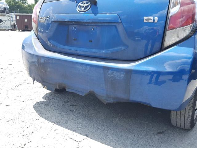 JTDKDTB33F1112140 - 2015 TOYOTA PRIUS C BLUE photo 9