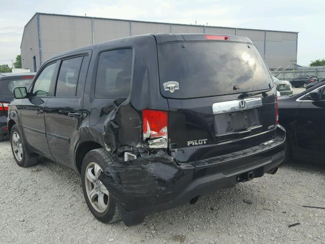 5FNYF4H77CB027146 - 2012 HONDA PILOT EXLN BLACK photo 3