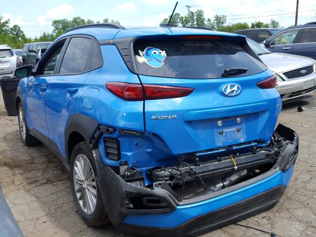 KM8K2CAA2JU085876 - 2018 HYUNDAI KONA SEL BLUE photo 3