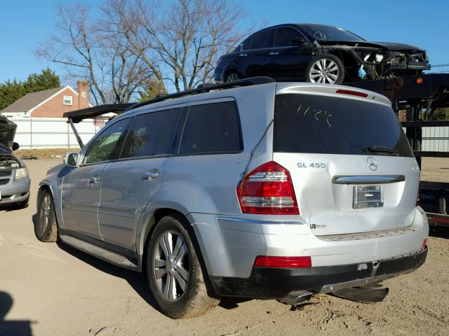 4JGBF71E68A303618 - 2008 MERCEDES-BENZ GL 450 4MA SILVER photo 3