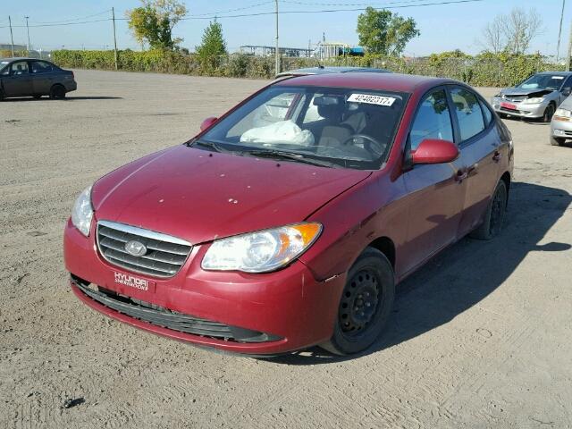 KMHDU45D49U780028 - 2009 HYUNDAI ELANTRA RED photo 2