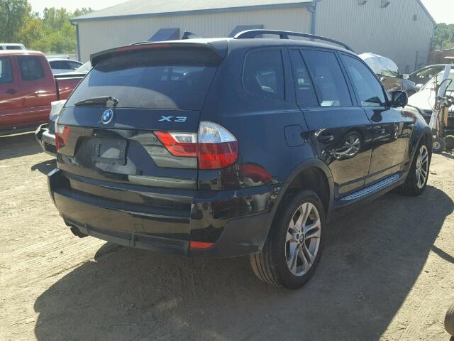 WBXPC93448WJ07718 - 2008 BMW X3 3.0SI BLACK photo 4