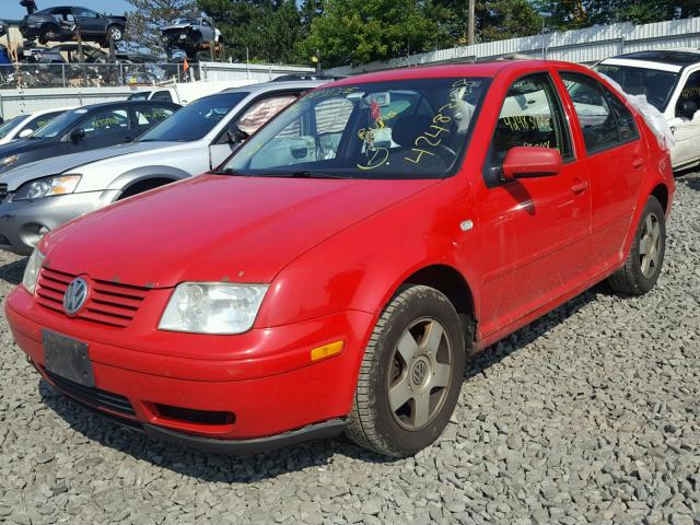 3VWSD29M1YM161199 - 2000 VOLKSWAGEN JETTA GLS RED photo 2