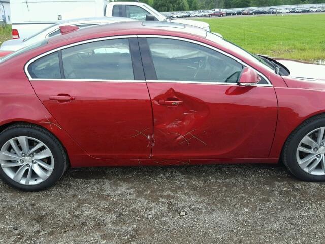 2G4GK5EX6F9124151 - 2015 BUICK REGAL RED photo 9