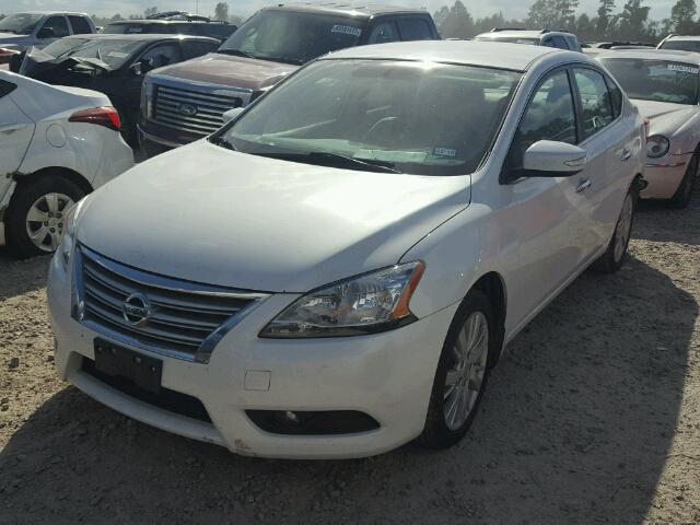 3N1AB7AP6DL695910 - 2013 NISSAN SENTRA S WHITE photo 2