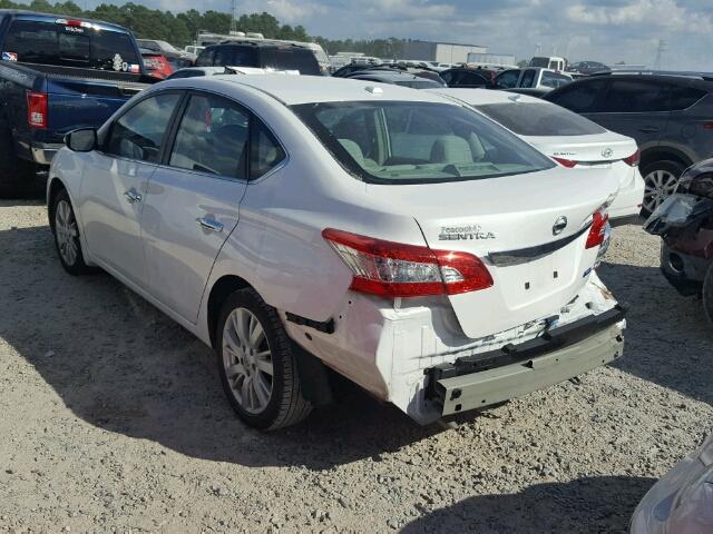 3N1AB7AP6DL695910 - 2013 NISSAN SENTRA S WHITE photo 3