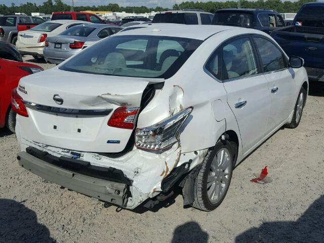 3N1AB7AP6DL695910 - 2013 NISSAN SENTRA S WHITE photo 4