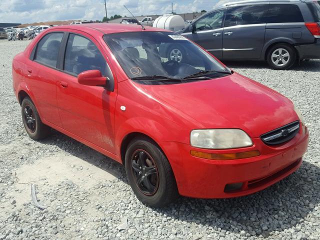 KL1TD56696B682049 - 2006 CHEVROLET AVEO BASE Қызыл фото 1