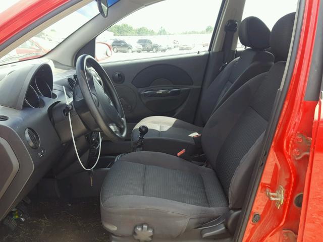 KL1TD56696B682049 - 2006 CHEVROLET AVEO BASE Қызыл фото 5