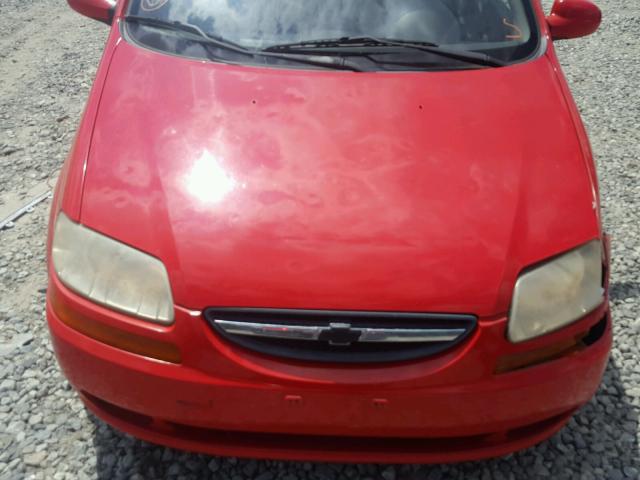 KL1TD56696B682049 - 2006 CHEVROLET AVEO BASE Қызыл фото 7
