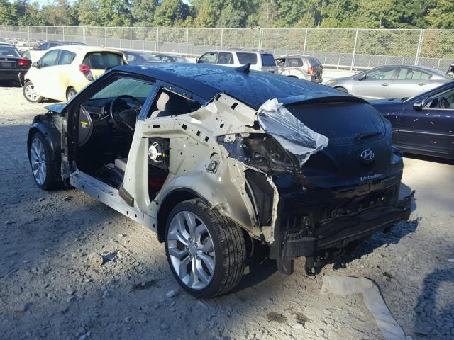 KMHTC6AD6DU146549 - 2013 HYUNDAI VELOSTER B BLACK photo 3