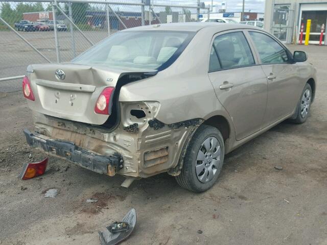 2T1BU40E29C033066 - 2009 TOYOTA COROLLA BA BEIGE photo 4