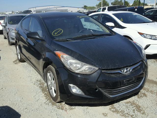 KMHDH4AE7CU324647 - 2012 HYUNDAI ELANTRA BLACK photo 1