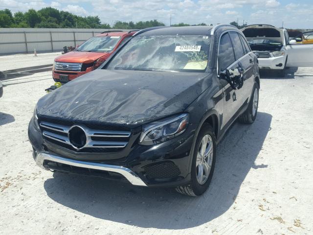 WDC0G4JB5JV056632 - 2018 MERCEDES-BENZ GLC 300 BLACK photo 2