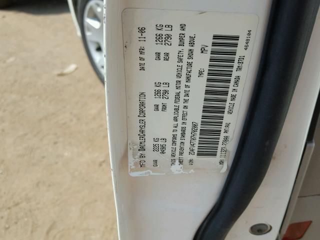 2D4FV47T07H702007 - 2007 DODGE MAGNUM SE WHITE photo 10