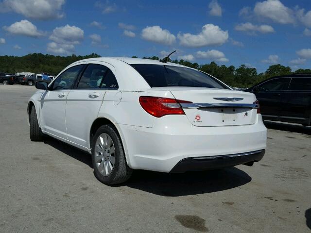 1C3CCBABXEN142418 - 2014 CHRYSLER 200 LX WHITE photo 3