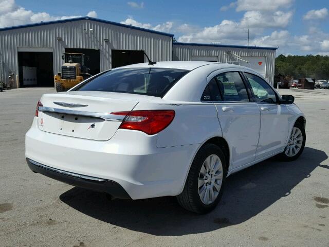 1C3CCBABXEN142418 - 2014 CHRYSLER 200 LX WHITE photo 4