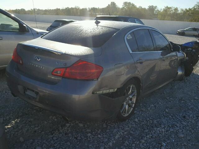 JNKBV61FX8M275667 - 2008 INFINITI G35 GRAY photo 4